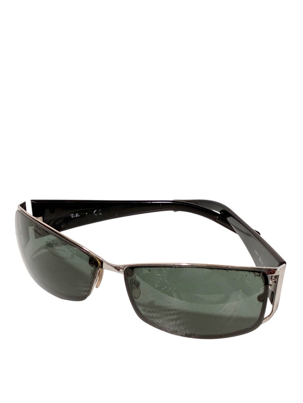 Ray Ban Men’s Black Wrap Silver 00471 Sunglasses